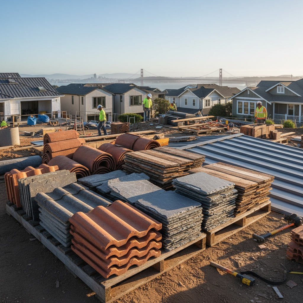 Modern Bay Area home with newly installed quality roofing material