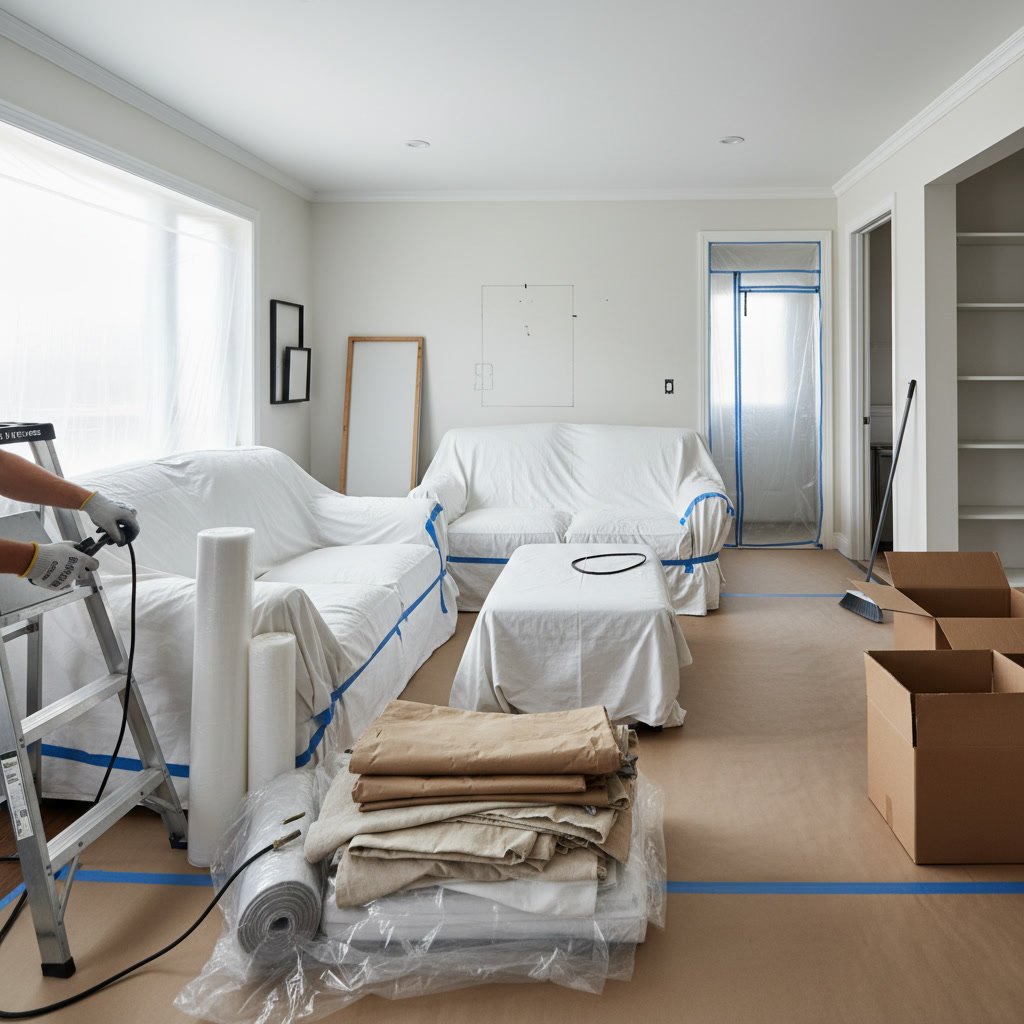 Homeowner reviewing residential construction plans and preparation checklist